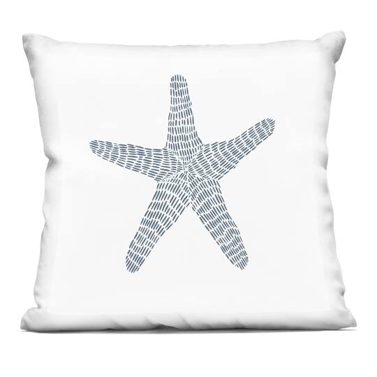 Stupell Industries 18" x 18" White Minimal Starfish Decorative Printed Indoor Pillow